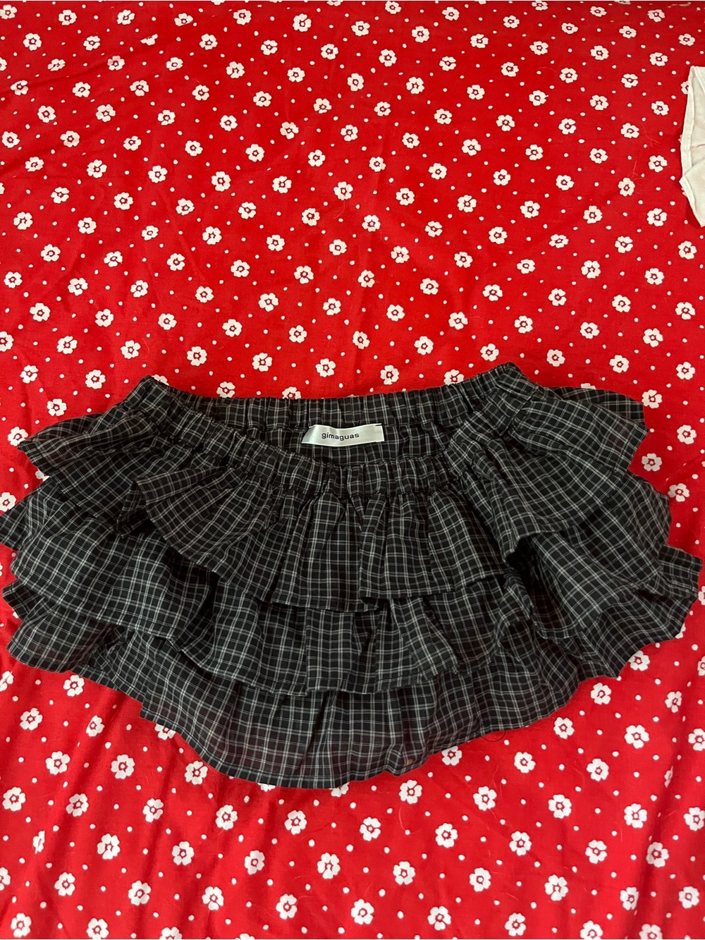 Plaid Ruffle Mini Shorts - Picture 5 of 5